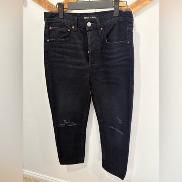 NWOT- DENIM FORUM - JONI HIGHRISE LOOSE BLACK JEANS - Picture 2 of 11